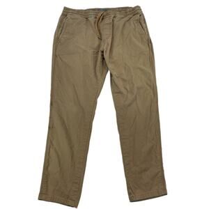 L.L. Bean Signature Slim Straight Elastic Waist Chino Khaki Brown Large Men